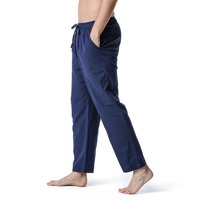 Hengta muške posteljine pamučne hlače Sportske joge hlače lagane elastične muške vučne vučne vune kućne