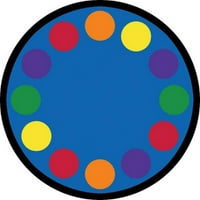 Mnogo tačaka 5'4 7'8 ovalna prostirka u boji u boji više