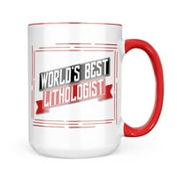 Neonblond svjetski najbolji litologični šal poklon za ljubitelje čaja za kavu