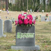 Simpatija Silks Umjetno groblje cvijeće Ružičasta ljubičasta Dahlia Buket sa grobljem sedlom