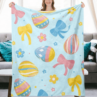 DiCasser Easter Spring Bunny bacajte pokrivač s jastukom šarenim ukrasnim mekim ugodnim prekrivačima