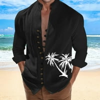 Dugme Down Bluza Muški odmor Seaside Leisure Laisure Lable gumba Ovratnik Digitalna 3D štampana majica
