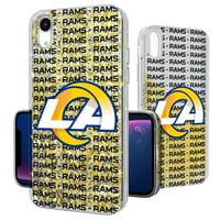 Los Angeles Rams iPhone Text Backdrop dizajn Glitter futrola
