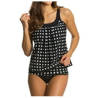 ChicCall Tankini kupaći kostimi za žene Loat Fit Polka Dot Print skromne dvije kupaće odijela na klirensu