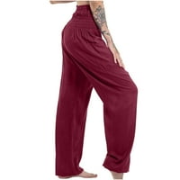 Ženske repute pantalone Količina ljetna moda Solid Color Lounge Trendy za žene Pamuk i posteljina kratke
