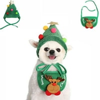 Božićni pas Bandana šešir za kravate - Klasični pleteni ljubimac šal šal za božićne kostime Pribor za