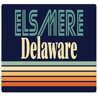 Elsmere Delaware Vinil naljepnica za naljepnicu Retro dizajn
