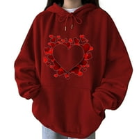 Ženske dukseve - pulover duksev dugih rukava Ispis jesen 50% popusta na crveno hoodie s