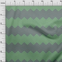 Onuoone Georgette viskoza Dusty Teal Zelena tkanina Chevron Geometrijska haljina Materijal Tkanina za ispis tkanina sa dvorištem
