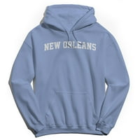 New Orleans grafički svijetlo plavi muški pamučni pulover Hoodie