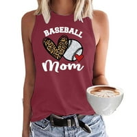 Mama majice za žene mama mama mama majica smiješna mama majica prsluk košulja okrugla vrata bejzbol