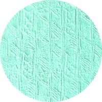 Ahgly Company u zatvorenom okrugle čvrste tirkizne plave modernih prostirki, 6 'okrugli