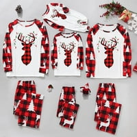CptFadh božićne pidžame za obiteljske muške tateske ispis bluza i hlača Xmas Porodična odjeća Pajamas Sleep odjeća Porodica Porodično podudaranje pidžama