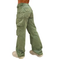 Stoljeće ženske baggy teretne hlače s malim strukom širok luk sa širokim nogama, ležerni labavi joggeri