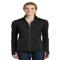 Sport-Tek lst Ladies Sport-Wick Stretch Contrast sa punim zip jaknom