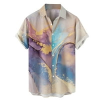 DTIDTPE majice za muškarce, ljetna zabavna slobodno-lizu Digitalna sitnica Top bluza Muški vrhovi