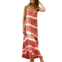 Plaže haljine za žene trendi sa ramena cvjetni ispis dugih haljina odmora sa porodicom i prijateljima