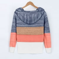 Jeseni džemperi za žene moderno fit džemper dukseri rade V-izrez džemperi za djevojke mornarice 4xl