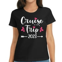 Kruise izlet Krstarenje za odmor Girls Moderan majica kratkih rukava za žene - jedinstveni grafički