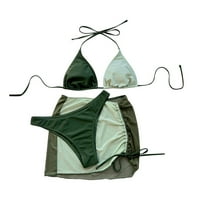 TAWOP BOYSHORT kupaći kostimi za žene žene seksi tri dva plaža bikinija kupaći kostim zelene veličine