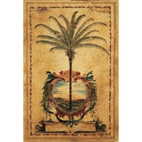 Jardine, Liz Crni moderni uokvireni muzej Art Print pod nazivom - Sunset Palm
