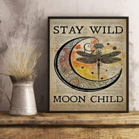 Zmajnfly Metal Tin znak Wild Moon Child Retro poster Soba Spavaća soba Početna Zidni poster Slika