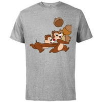 Disney Chip 'N Dale Chipmunks Acorn Run - pamučna majica kratkih rukava za odrasle - prilagođeno-atletski heather