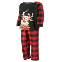 Eyicmarn Božićna porodica koja odgovara pidžami set, majica s dugim rukavima sa plastičnim hlačama