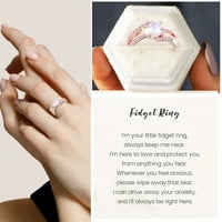Novi prsten zircon full dijamantni prsten za dijamantni prsten modni krug vjenčani dijamantni kvadrat ženske melodije zvona za vjenčani prsten Valentines Day Day