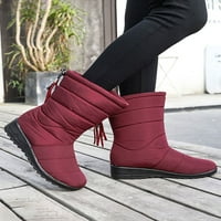 Avamo ženski zimski čizme Fau krzno čizme za snijeg klizanje na toplim čizmama Ženske cipele Dame Ležerne prilike, Crvena US $ 9