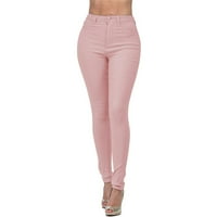 IOPQO ženske hlače ženske gamaše izrezane modne modne visokog pantske noge za žene Jeans hlače hlače