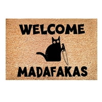 Mveomtd tamna cat-a madafakas puni print vrata zabava doormat kućni dekor kuhinja Dekor kupaonice Dajte