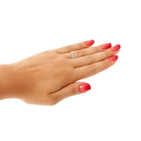 Mauli dragulji za angažovanje prstenova za žene 1. Carat Halo morgatit i dijamantski angažman prsten