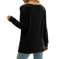 Košulje na dugih rukava za žene Retro modna majica prozračne košulje O-izrez Trgovinska zabava vrh Bež