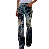 Ženske hlače Žene Dugi višestruki izbor tiskanih povremenih hlača Udobne mikro zapaljene hlače za žene