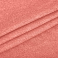 Žene ljetne ruffle rukave na čarcama posada Ispis labavog fit casual bluza vrhova Pink XXL
