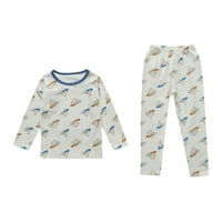 Godderr Toddler Boys Pulover Outfits za spavanje za djecu za djecu Pajamas Outfits za 1-12T pantalone