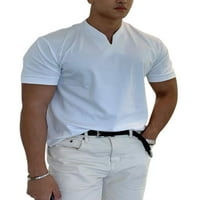 Niveer muškarci Baggy kratki rukav bluza za ruke Muški povremeni majica V izrez za odmor mišića labavi
