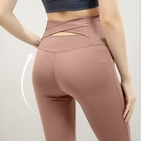 Efsteb ženske casual pantalone zazor mikrofar hlače visoki struk i hip dizanje vježbi fitness joga hlače