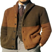 Muškarci Ležerni Zimski kardigan džemper modni blok džemper džemper dugmad dugih rukava s dugim rukavima