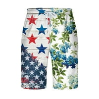 Muškarci Hotsas Cleariance Mons Plus kratke hlače Ljeto Colorblock Američka zastava Štampane kratke