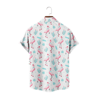 Flamingos Modni Boys Majica Hawaii Style Beach Casual Tops Tees Thirt Dječja odjeća za muškarce, B-5xl