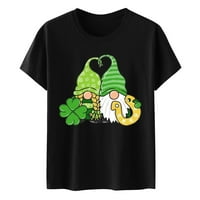 St.Patricks Dan ženske casual kratkih rukava TOP modni print majica Loose Top