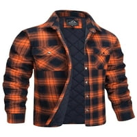 Voguele muškarci prekrivene jakne od kaputa za majicu s dugim rukavima radna odjeća topla narančasta
