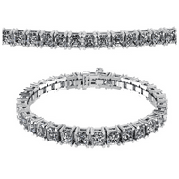 Nana srebrni aspekser Pure Brilliance CZ narukvica-8 -14.75cttw ekvivalentna dijamantska težina-platina