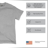 TEE Hunt American ćelav Eagle majica 4. srpnja zvijezde i pruge muške košulje Novelty, siva, srednja