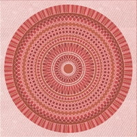 Ahgly Company u zatvorenom pravokutniku uzorak u obliku ružičaste površine, 4 '6'