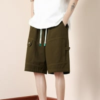 Koaiezne pantalone za muškarce rade casual pt ljetni muške kratke hlače po mjeri elastični struk crne