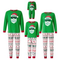 Podudaranje porodične pidžame postavlja Božić PJS Santa Claus Ispisano stanje za spavanje za odrasle