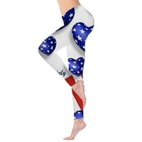 Entyinea Nezavisnosti Day Smjerovi za žene, Ležerne prilike plus veličina joga hlače tiskane workout